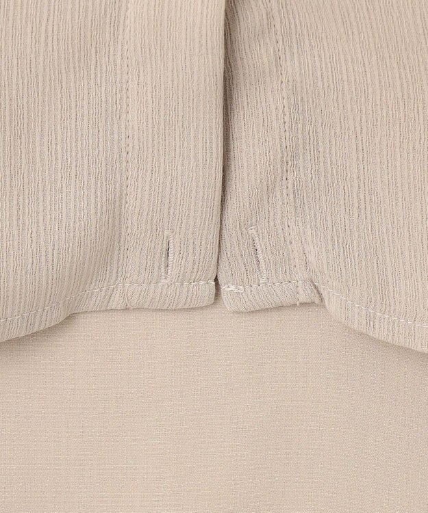 SHARE PARK LADIES 【2WAY】オーバーサイズ楊柳シャツ ライトグレー系