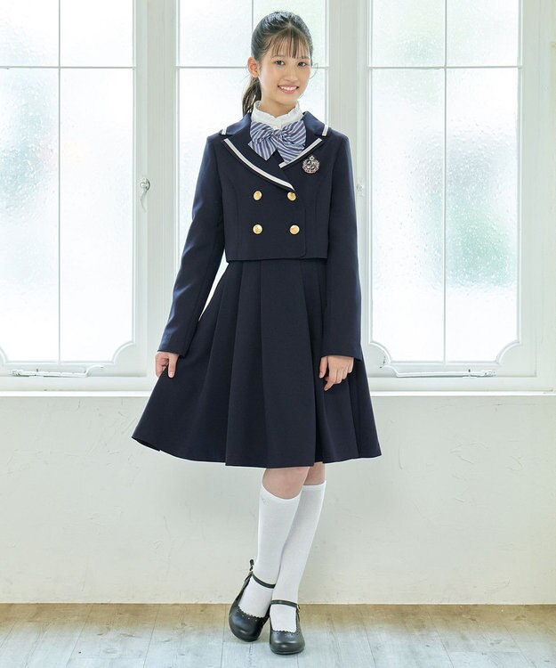 ANY KIDS 【5点セット】ジャケット＋ジャンパースカートセット ネイビー