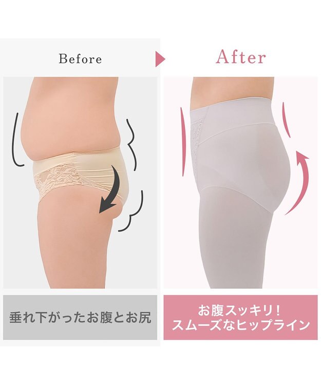 BRADELIS New York 【BRADELIS NewYork peace】綿混ストレッチハイブリッドガードル25 クロッチ付きで1枚履き可能な補整ガードル 消臭機能付き ブラデリス グレージュ