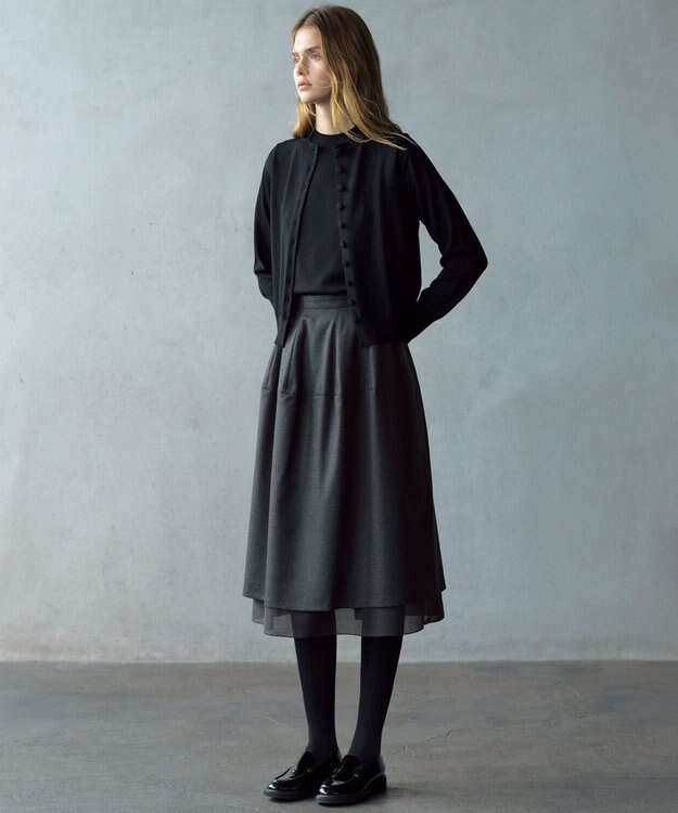 23区 【R(アール)】ファインウール プルオーバーニット ブラック系