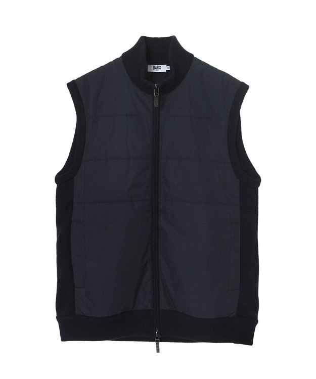 DAKS エクストラファインウール ニットベスト ネイビー