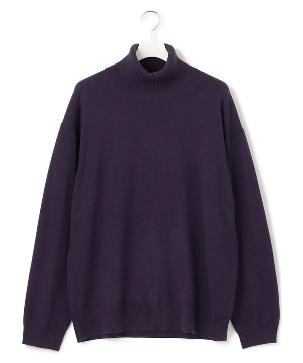 J.PRESS YORK STREET 【UNISEX】ANTI PILLING WOOL タートルネック ニット パープル系