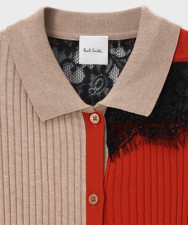Paul Smith レース カラーブロック ワンピース レッド