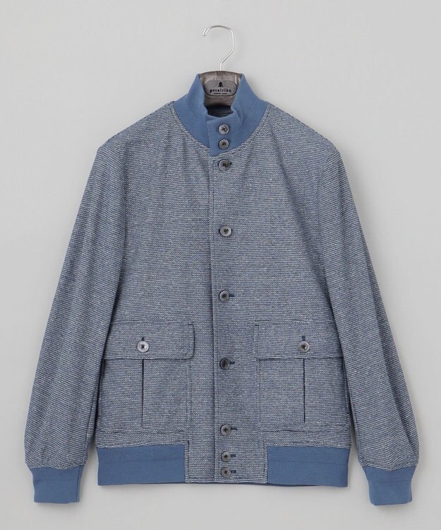 GOTAIRIKU 新作【ストレッチ/洗える/吸水速乾】ノルマンディーリネン A-1ブルゾン サックスブルー系8