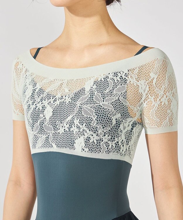 Chacott スカート付レオタード エメラルドグリーン