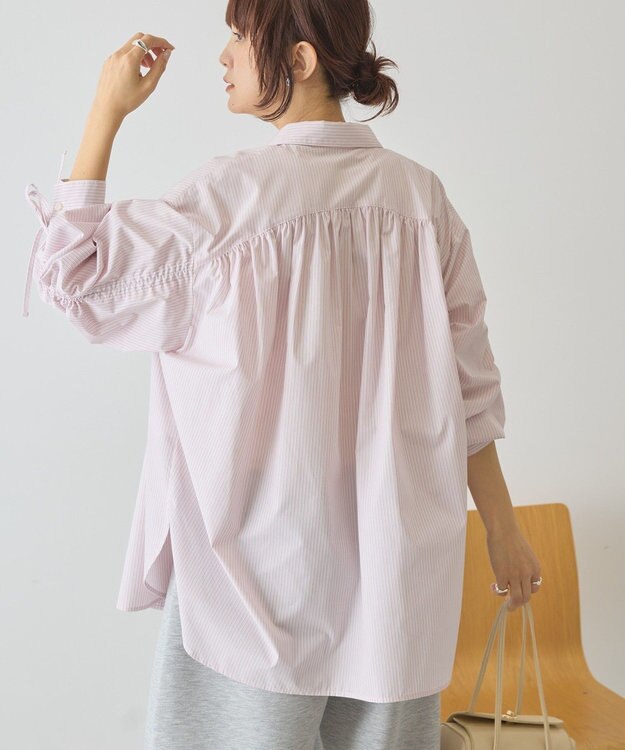 AMERICAN HOLIC 【イージーケア】バックギャザーリボンシャツ Pink