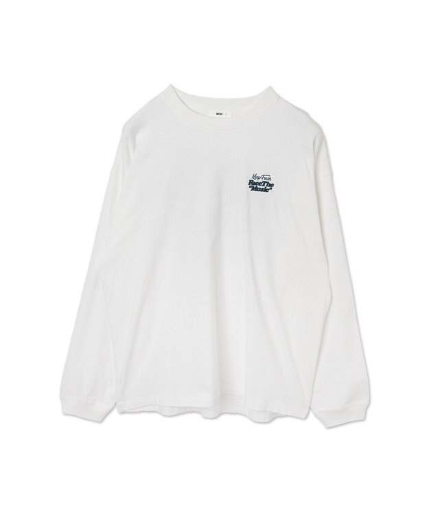WEGO 【ユニセックス着用ITEM】フロッキーロゴBIGロンT（LS） ホワイト