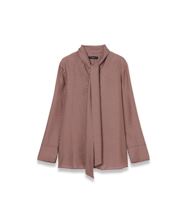 JOSEPH 【洗える】オーバーレイプリント　ブラウス Ruby combo