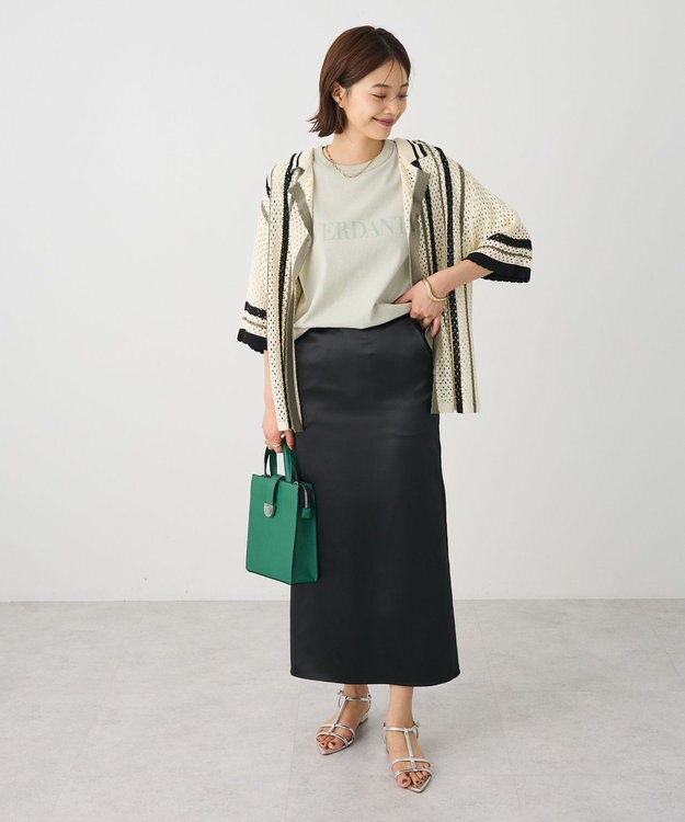 CRAFT STANDARD BOUTIQUE クロシェバイカラーニットプルオーバー Ivory