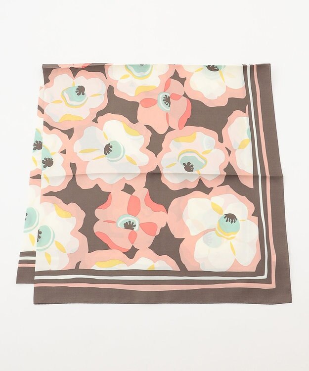 自由区 【カタログ掲載】ソフトフローラル スカーフ ピンク系1