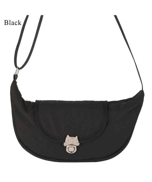 tsumori chisato CARRY ネコメタル ショルダーバッグ ブラック