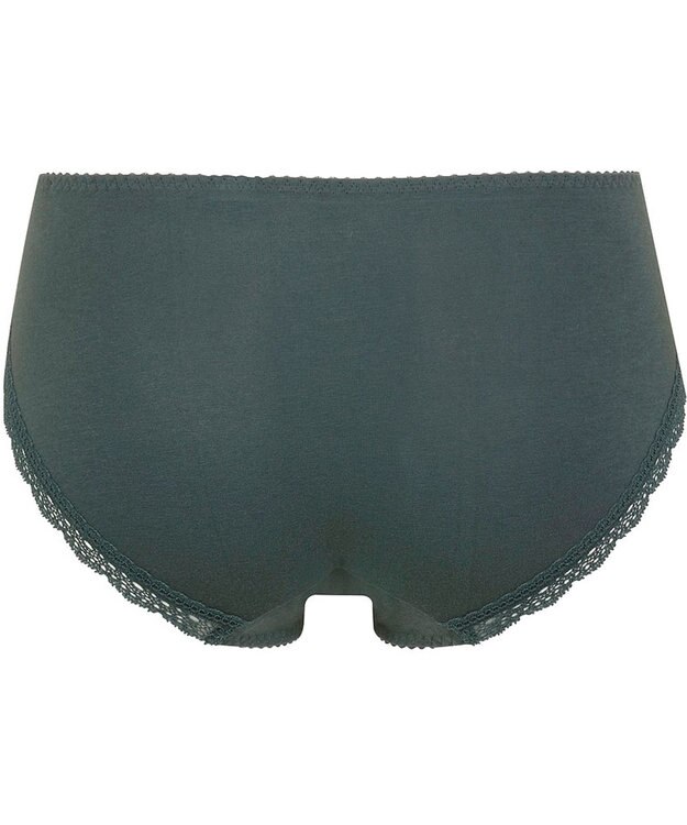 Wing ペアショーツ 【ナチュラルアップブラ】 身生地部オーガニックコットン混 はきこみ丈あさめ KF3000 ウイング／ワコール グリーン