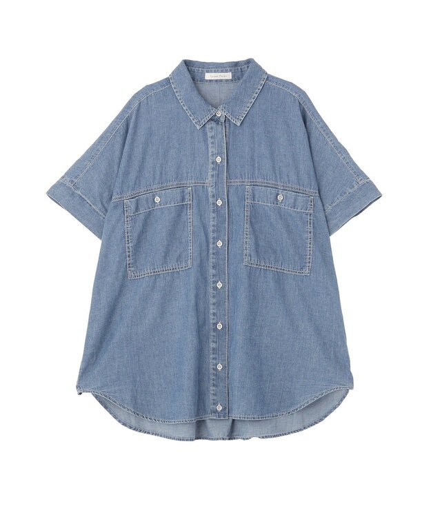 Green Parks シアーデニム２ＷＡＹビックドルマンシャツ Indigo