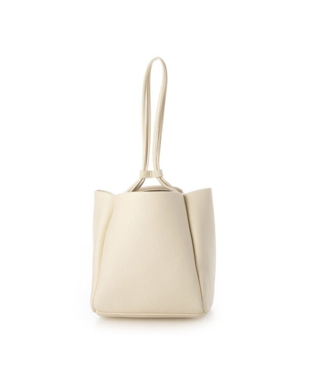 UNBILLION カシュカシュ cachecache / シュリンク合皮ワンハンドル手提げ アイボリー