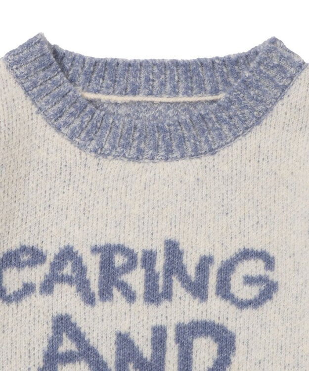 WEGO フラッフィーグラフィックちびニット オフホワイト