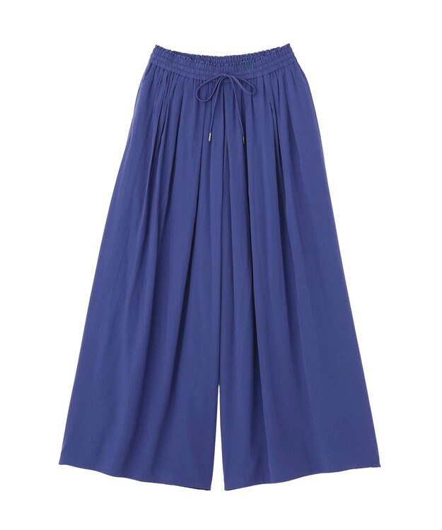 YECCA VECCA 【セットアップ可能】シルキータックワイドパンツ Blue
