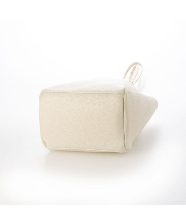 UNBILLION カシュカシュ cachecache / シュリンク合皮ワンハンドル手提げ アイボリー