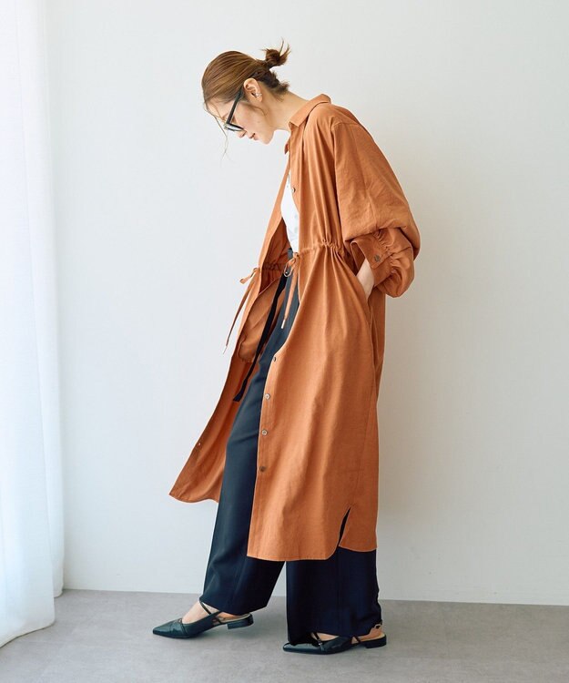 YECCA VECCA 【UVカット】2way袖バルーンワンピース Orange