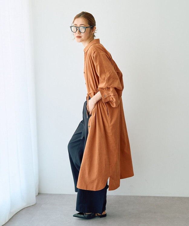 YECCA VECCA 【UVカット】2way袖バルーンワンピース Orange