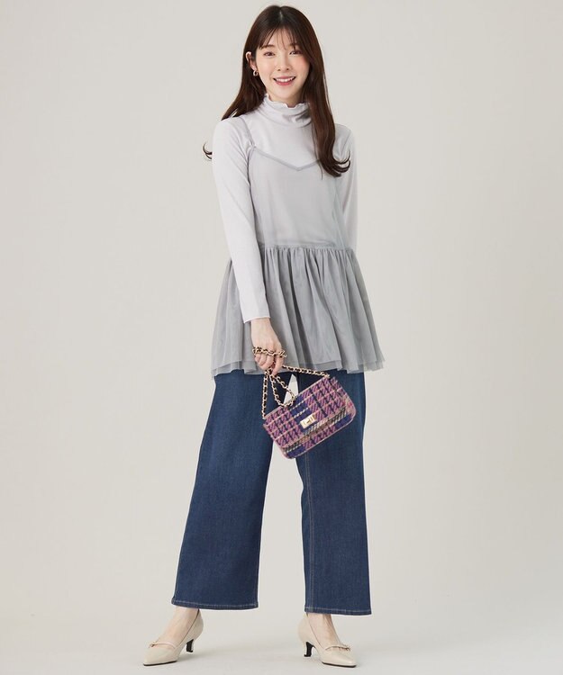 ANY SIS 【洗える】シアーリブ インナー ライトグレー