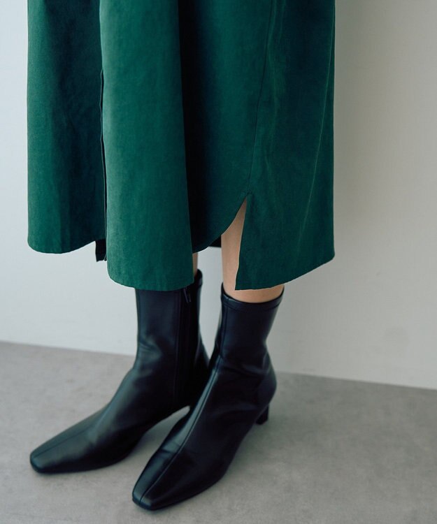 YECCA VECCA 【UVカット】2way袖バルーンワンピース Dark Green