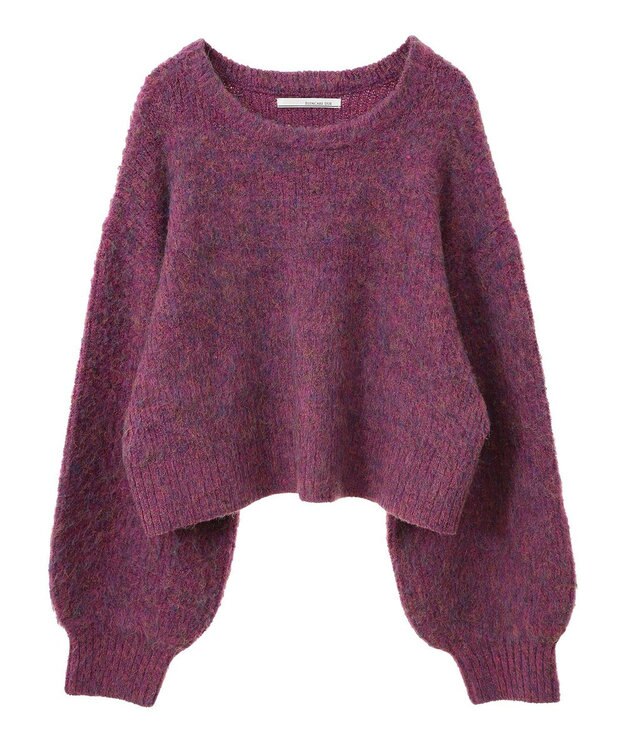 Green Parks ・ＥＬＥＮＣＡＲＥ　ＤＵＥ　ミックスシャギーニット Purple