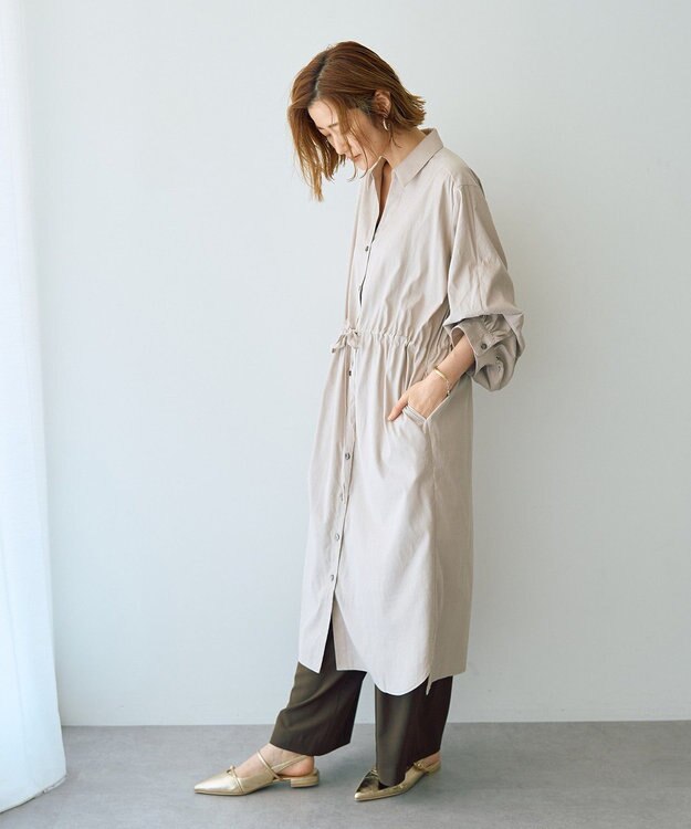 YECCA VECCA 【UVカット】2way袖バルーンワンピース Beige