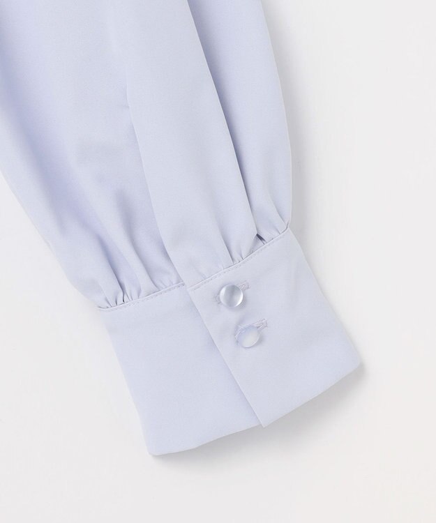 ANY SIS L 【2WAY】リボンギャザー ブラウス スカイブルー系