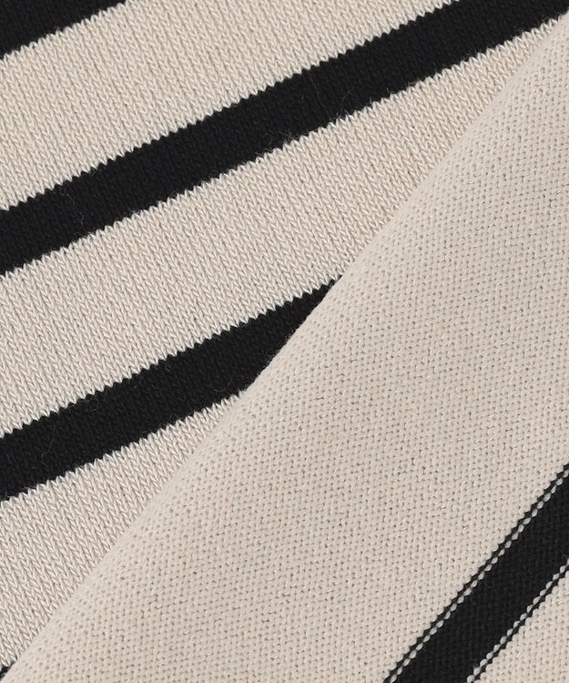 ANY SIS 【洗える】パネルボーダー ニット ベージュベースボーダー