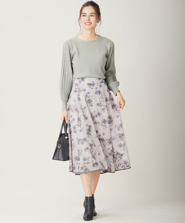 ANY SIS 【洗える】冬のシャルマン パフスリーブ ニット ミント