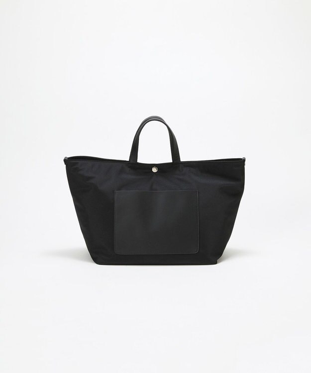 TOPKAPI 【Breath TOPKAPI sis】【WEB限定】ナイロン レザーポケット トートバッグ ショルダー付き A4 / 軽量 / CALM カーム ブラック