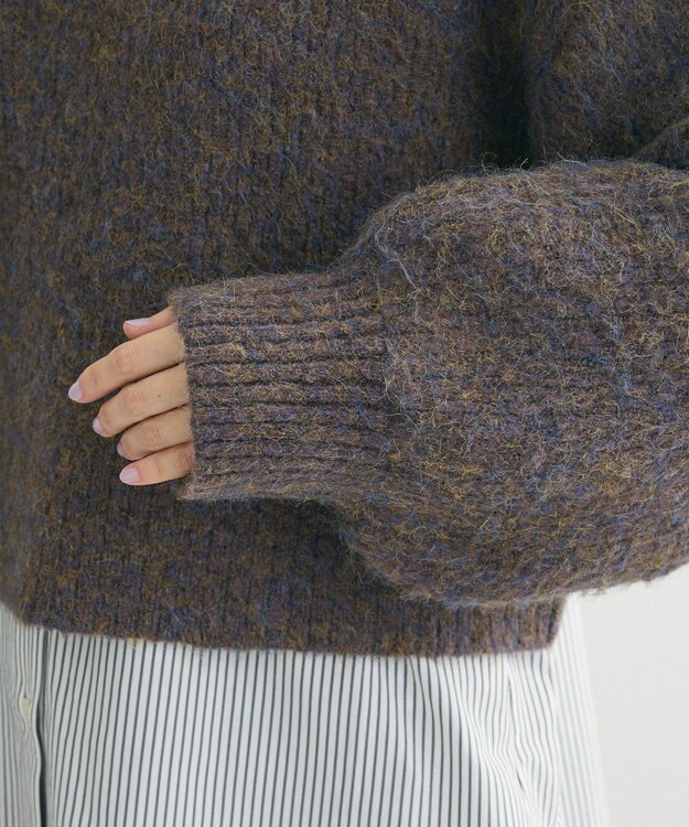 Green Parks ・ＥＬＥＮＣＡＲＥ　ＤＵＥ　ミックスシャギーニット Brown