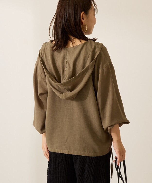 AMERICAN HOLIC シアーフーディーシャツ Khaki