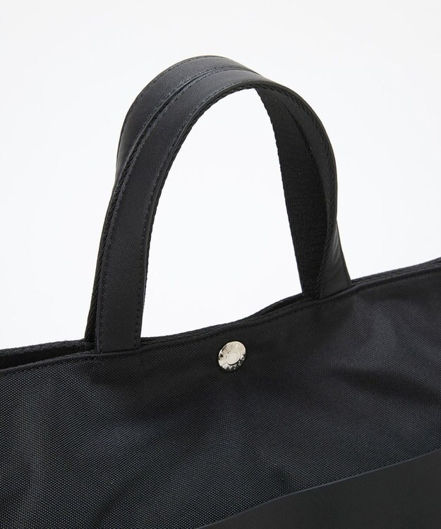TOPKAPI 【Breath TOPKAPI sis】【WEB限定】ナイロン レザーポケット トートバッグ ショルダー付き A4 / 軽量 / CALM カーム ブラック