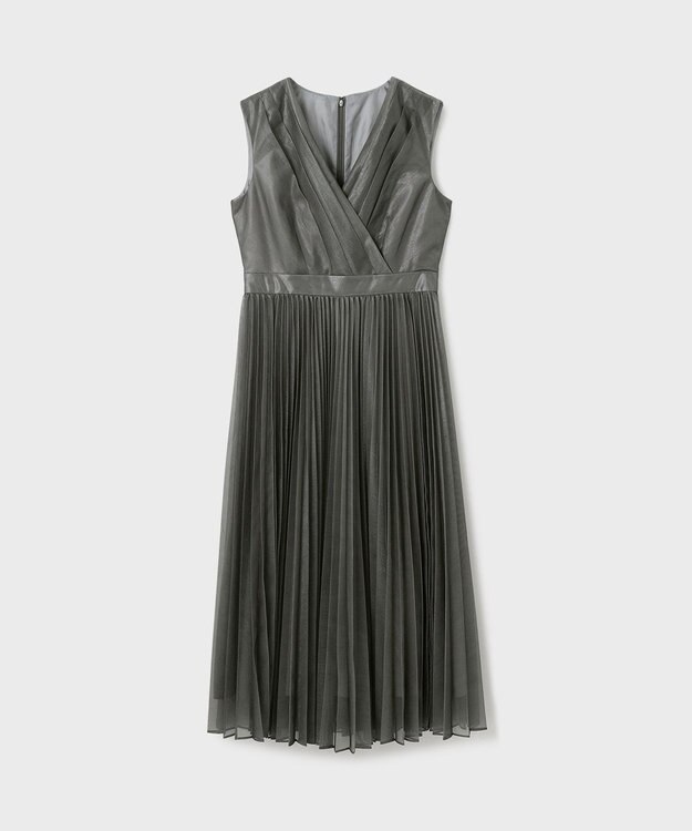 GRACE CONTINENTAL ブライトメッシュワンピース グレー