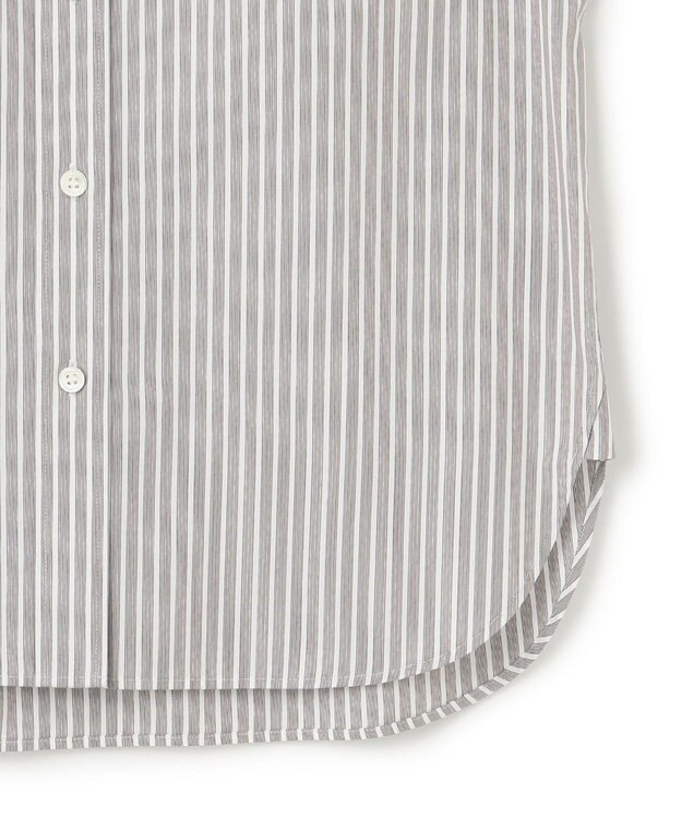 23区 S 【CLASSY.2月号掲載/洗える】CANCLINI ベーシック シャツ ダークブラウンストライプ