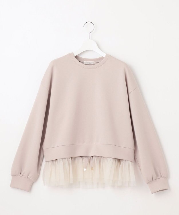Feroux チュールコンビダンボール プルオーバー ピンク系