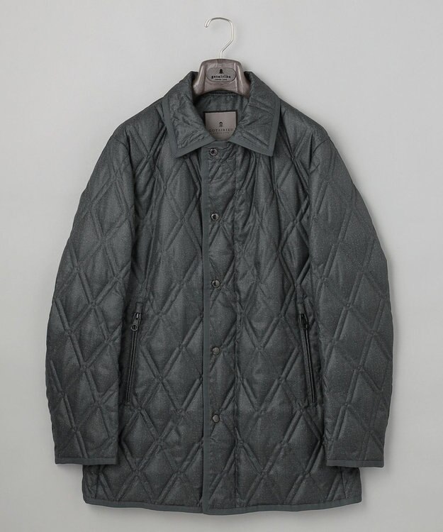 GOTAIRIKU 【仕事で着用可】ブライトシャンブレー キルティング ドレスダウン グレー系8