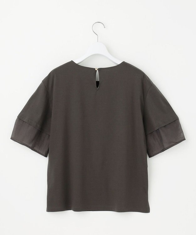 23区 S 【GLOW8月号掲載/洗える】スムースコンビジャージー ランタンスリーブ カットソー ブラウン