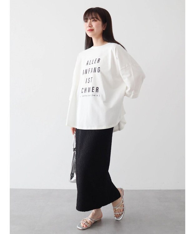 Green Parks インド綿 BIGサイズブロックロゴ半袖プルオーバー Off White