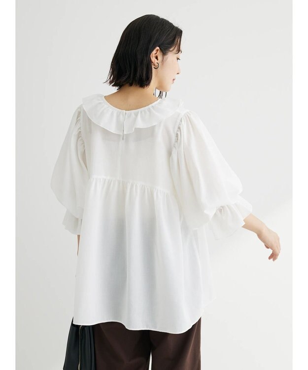 Green Parks キャンディスリーブブラウスチュニック Off White