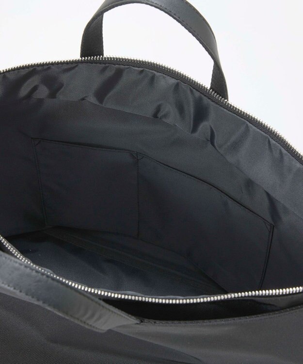 TOPKAPI 【Breath TOPKAPI sis】【WEB限定】ナイロン レザーポケット トートバッグ ショルダー付き A4 / 軽量 / CALM カーム ブラック