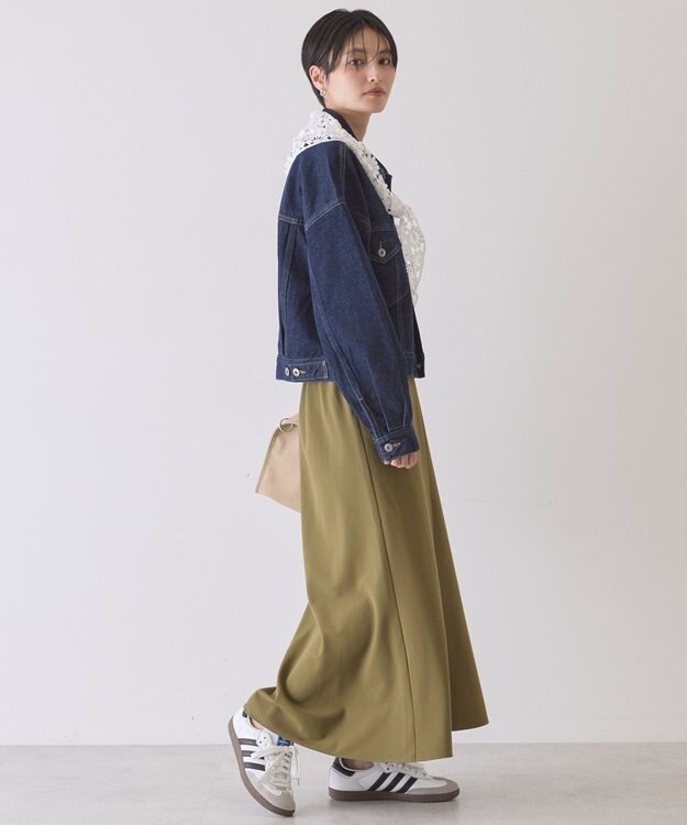 AMERICAN HOLIC 【イージーケア】ナローマーメイドスカート Khaki