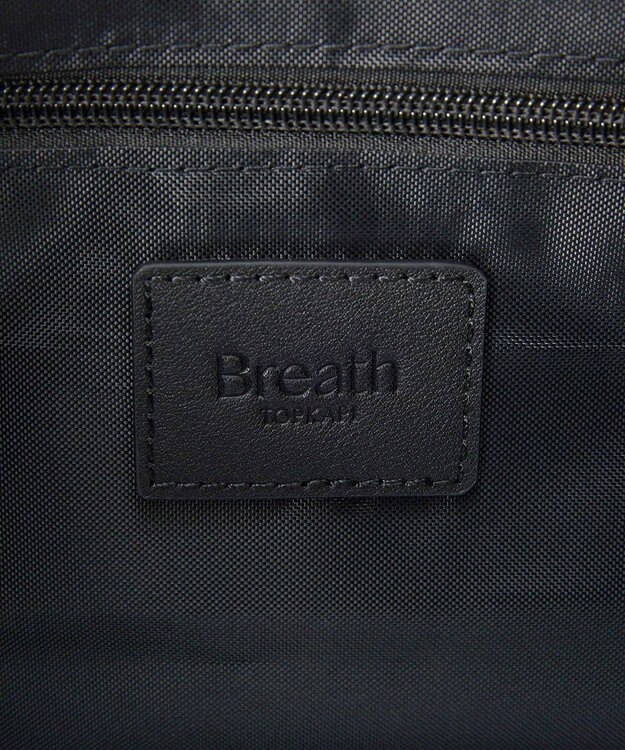 TOPKAPI 【Breath TOPKAPI sis】【WEB限定】ナイロン レザーポケット トートバッグ ショルダー付き A4 / 軽量 / CALM カーム ブラック