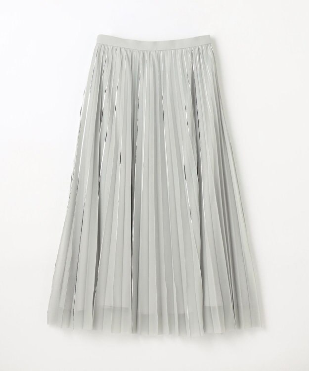 GRACE CONTINENTAL フォイルラインプリーツスカート グレー