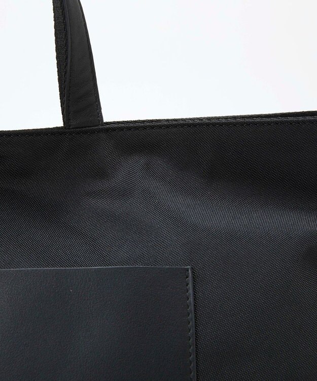 TOPKAPI 【Breath TOPKAPI sis】【WEB限定】ナイロン レザーポケット トートバッグ ショルダー付き A4 / 軽量 / CALM カーム ブラック