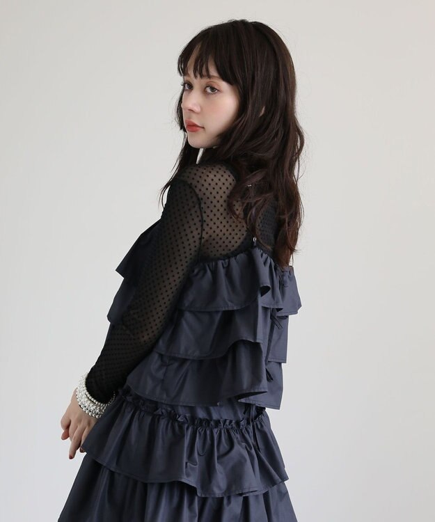 Green Parks ・ＡＮＤＳＥＡＲＣＨ　ドットチュールハイネック Black