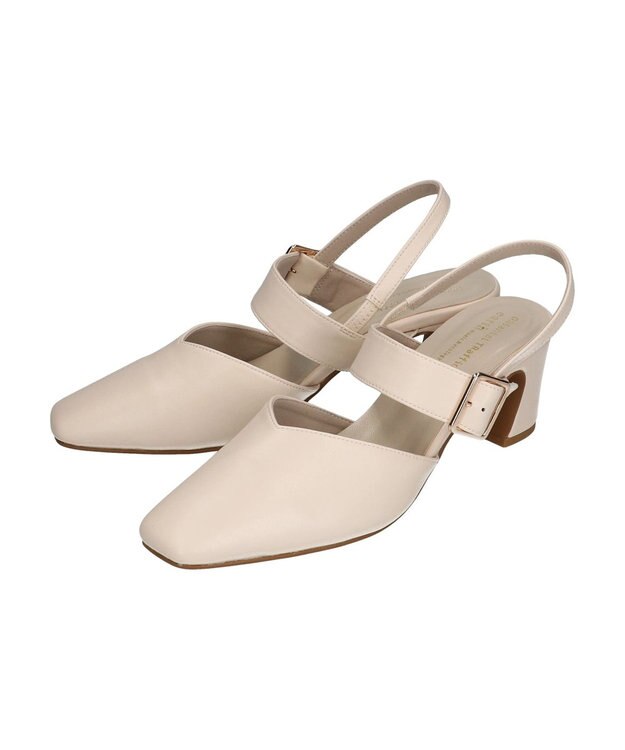 earth music&ecology ＯＲｉｅｎｔａｌＴＲａｆｆｉｃ　スクエアトゥパンプス Ivory