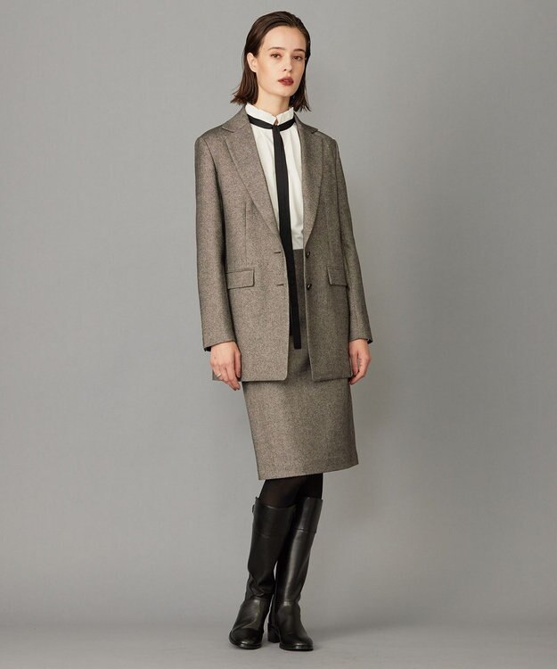 ICB 【洗える】マラボーテジョーゼット デザインカットソー オフホワイト系