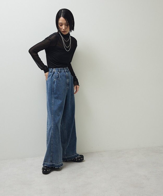 Green Parks ・ＡＮＤＳＥＡＲＣＨ　ドットチュールハイネック Black